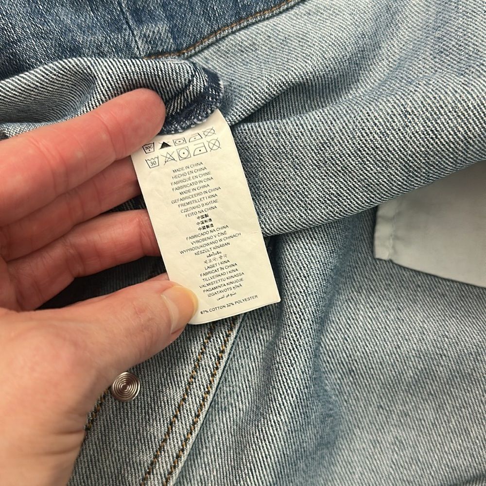 Michael Kors Jean denim mini dress button front dress 4 - Picture 8 of 8